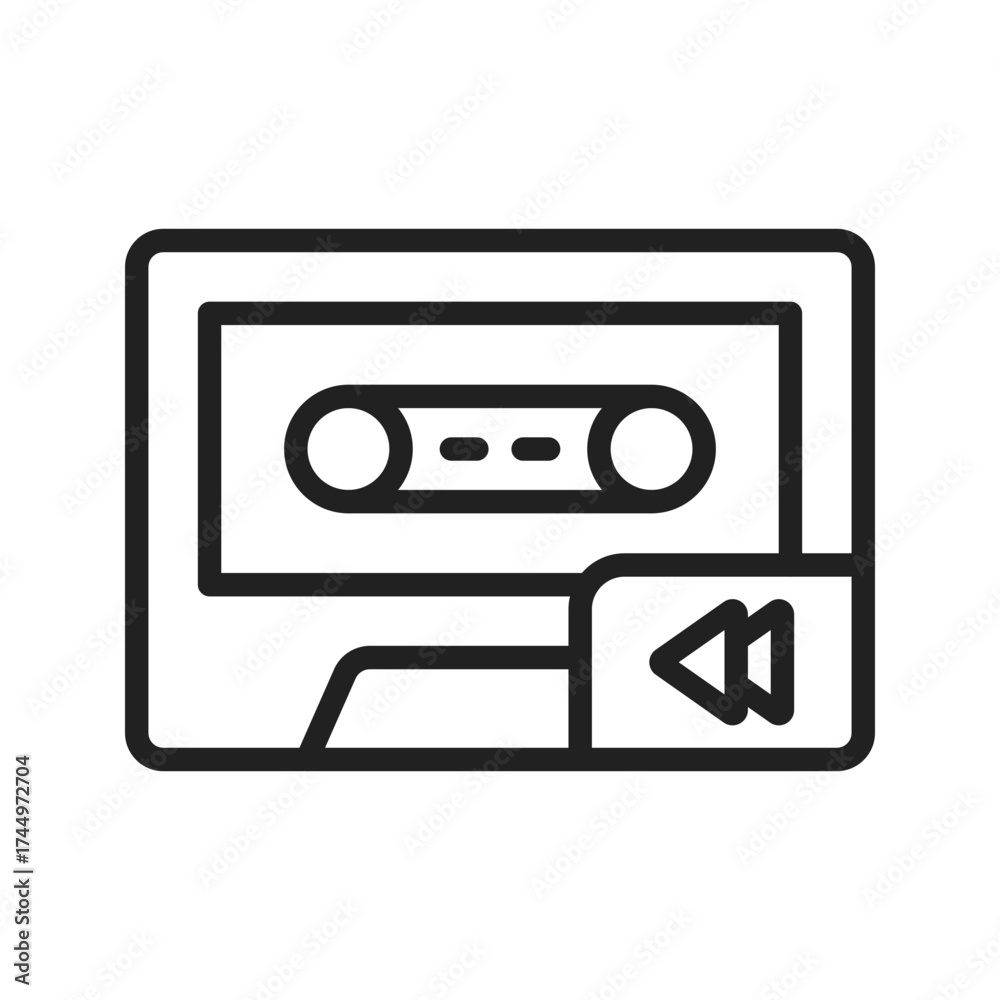 Obraz premium Cassette Rewinder Icon
