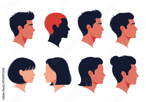 Collection of diverse people profiles in pixel art style.