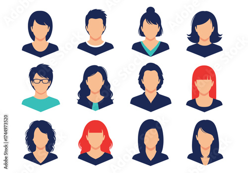 A collection of diverse cartoon avatars representing people of various ages and genders.