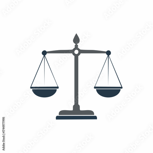 Balance scales symbol abstract representation for justice and equality in law