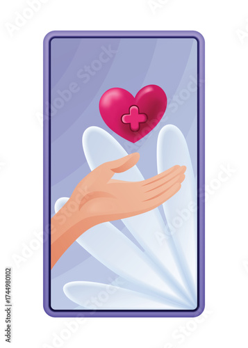 Online medical services mobile app, consultation and prescription medicine, diagnostics, professional doctor connecting and giving consultation for patient, telemedicine metaphor, health care program