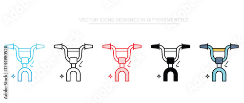 Handlebar icon design with white background stock illustration