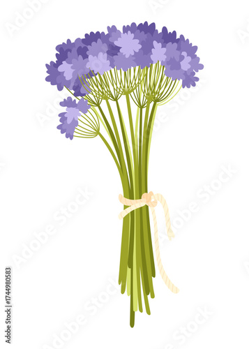 Aromatherapy natural traditional medicine icon. Wildflowers or healing plants. Healthcare concept. Flat graphic vector illustrations isolated on white background