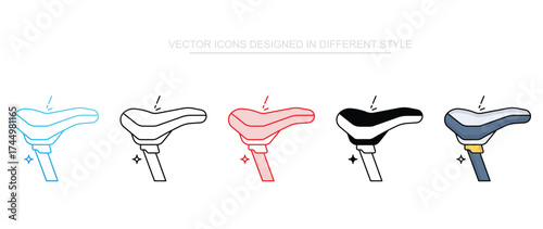 Cycle Seat icon design with white background stock illustration