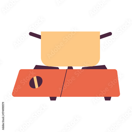 Illustration of Pot on a Stove