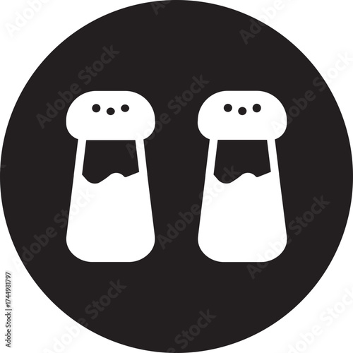 salt and pepper glyph icon