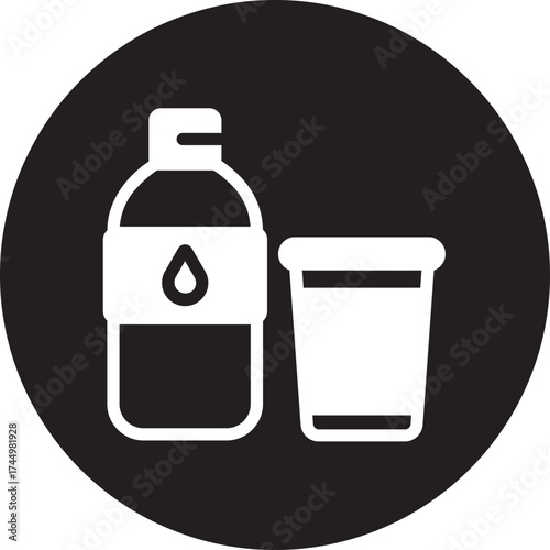 water bottle glyph icon