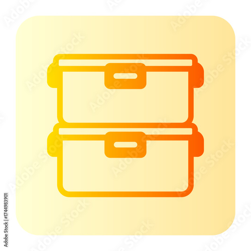 food container gradient icon