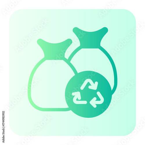 garbage bag gradient icon