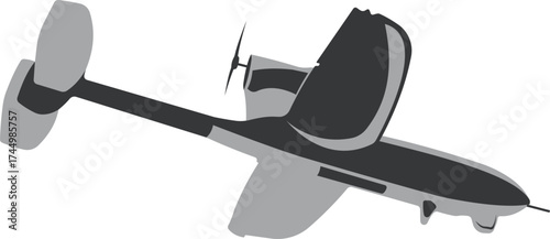Flying drone icon. Aircraft type drone.