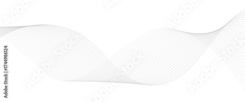 Abstract wavy grey blend technology liens background. Digital frequency track equalizer. Abstract frequency sound wave lines and twisted curve lines background. Banner design background.