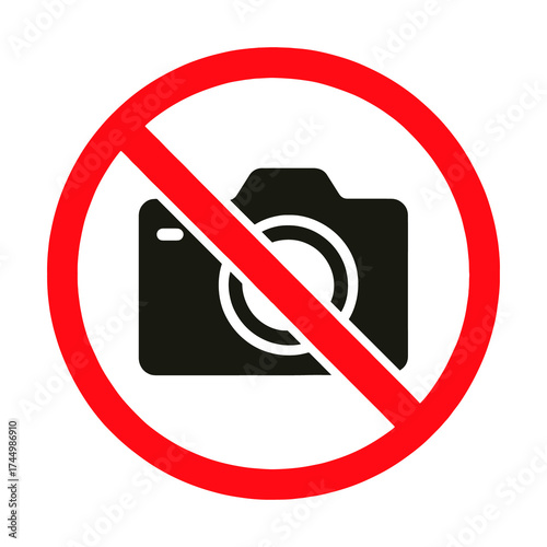 No Photography Icon, Prohibited Camera Sign, Red Circle Warning Symbol, No Photos Allowed Prohibition png