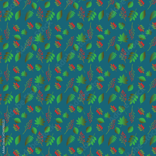 Seamless floral pattern vector illustration design with leaves and flowers for fabric texture wallpaper