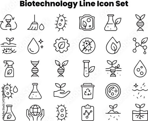 Biofuel Energy and Renewable Biotechnology Vector Illustration Design
