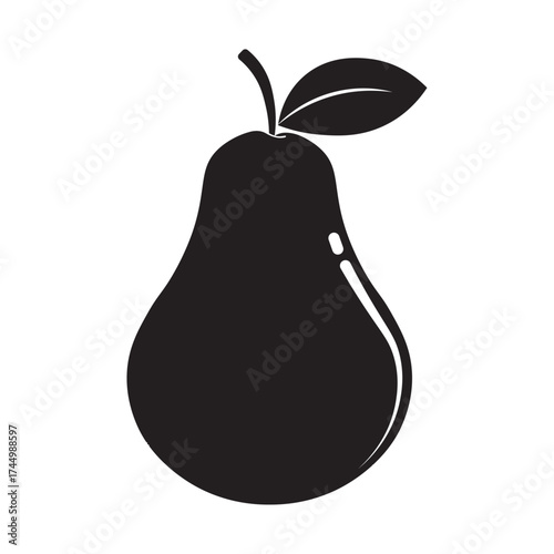 pear fruit flat icon vector