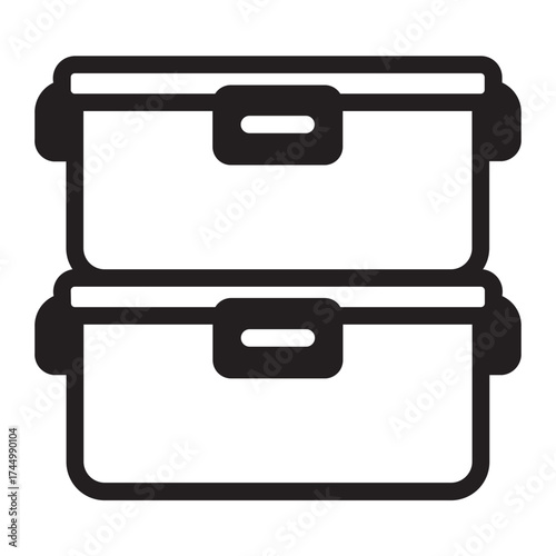 food container glyph icon