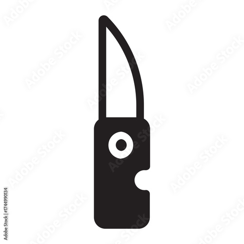 pocket knife glyph icon