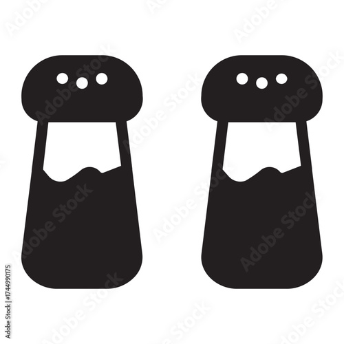 salt and pepper glyph icon