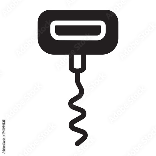 corkscrew glyph icon