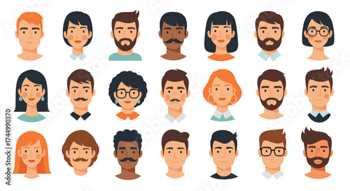 A diverse collection of pixelated portraits representing people from various backgrounds and ethnicities.