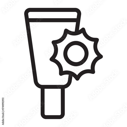 sunscreen line icon