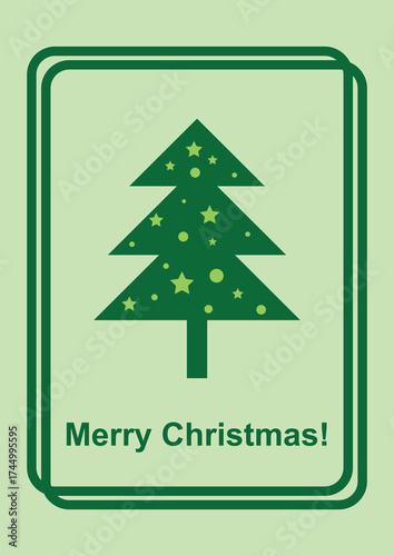 Cheerful holiday vibes with this stylish Christmas tree graphic, the perfect festive greeting for friends and family this holiday season