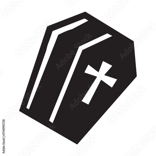 Coffin  icon or logo isolated sign symbol vector illustration - high quality black style vector icons