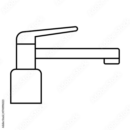 Faucet icon vector. Crane illustration sign. Mixer symbol. water tap logo.