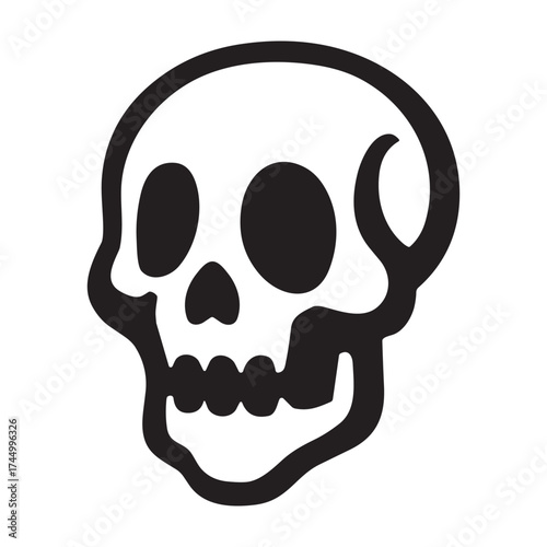 Skull  icon or logo isolated sign symbol vector illustration - high quality black style vector icons