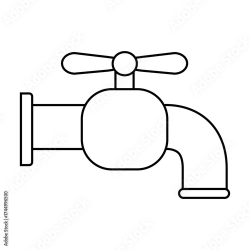 Faucet icon vector. Crane illustration sign. Mixer symbol. water tap logo.