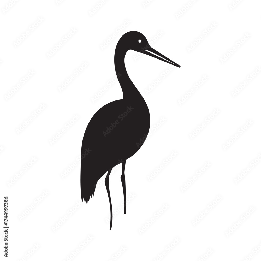 Fototapeta premium Elegant Flying Stork Emblem Representing Nobility and Prestige