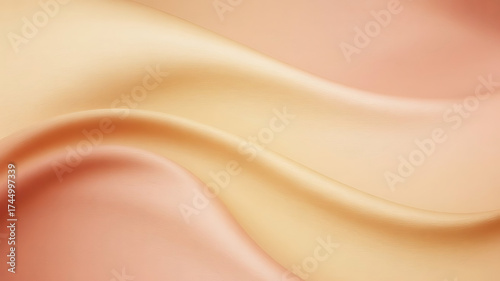 Soft pastel gradient background features warm peach, cream, and light red tones with a smooth texture and subtle grain effect.