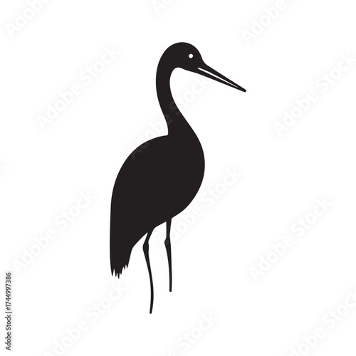 Elegant Flying Stork Emblem Representing Nobility and Prestige