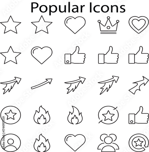 Popular Line Art Vector | Trendy and Modern Icons