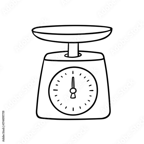 Hand-Drawn Analog Kitchen Scale