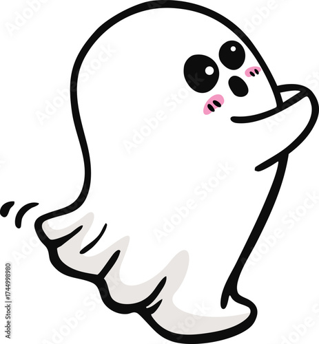 illustration halloween ghost hand drawn concept vector