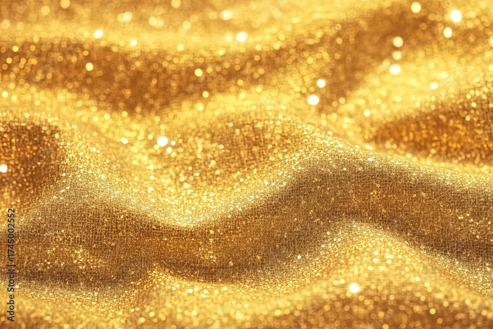 Naklejka premium Elegantly Layered Opulence Embodied in Shimmering Textures and Precious Tones with Abstract Vibrance