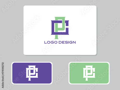 Creative PC monogram logo design for modern branding, technology, and professional identity