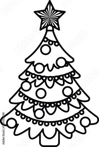Christmas tree vector illustration	