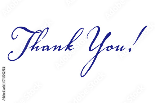 Thank You !（ありがとう！）のシンプルなロゴマーク
