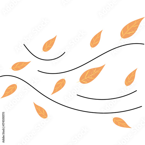 Autumn Leaves Blowing