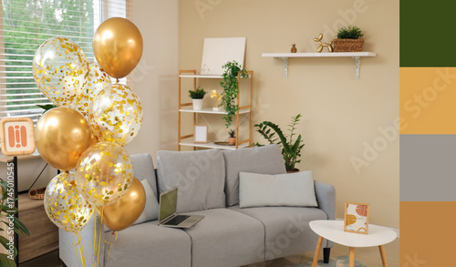 Beautiful golden air balloo...