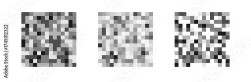 Blur pixel censor mosaic PNG. Grey background texture abstract privacy content hidden vector 