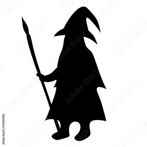 Mysterious Silhouette Magic Wizard