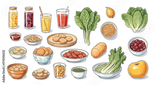 Basic nutrition group for daily energy. The Ratio consumption balanced diet with the body.