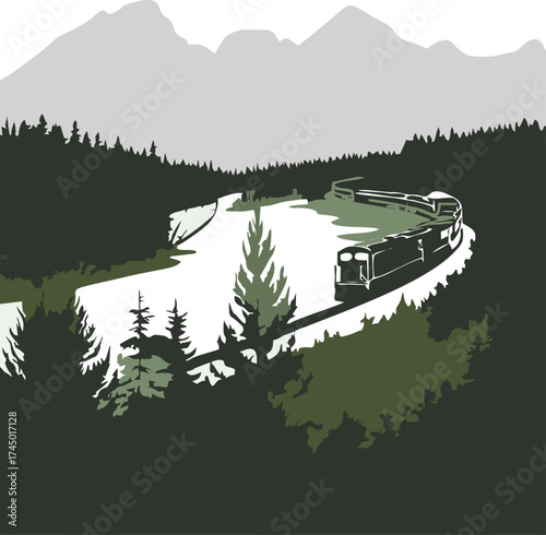 serene mountainous landscape