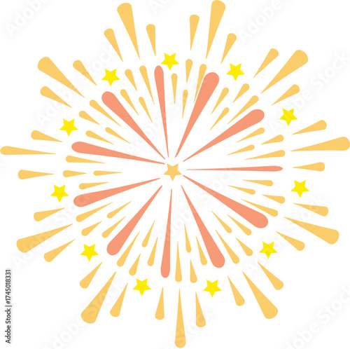 Firework Icon .Firecracker for Anniversary, New year, Celebrate, Festival. Contains icons of firecracker, sparkler, salute, petard, firework box and more.Flat design on black background.