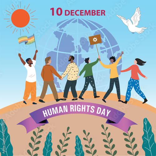 Human Rights Day, Dignity, Freedom, and Justice for All, Human Rights for a Better World, A Day for Rights and Responsibility.