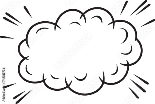 Comic Burst Cloud Shape Expression Communication Bubble Explosion Effect