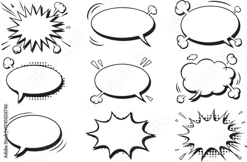 Comic Book Speech Bubble Blast Shape Dialog